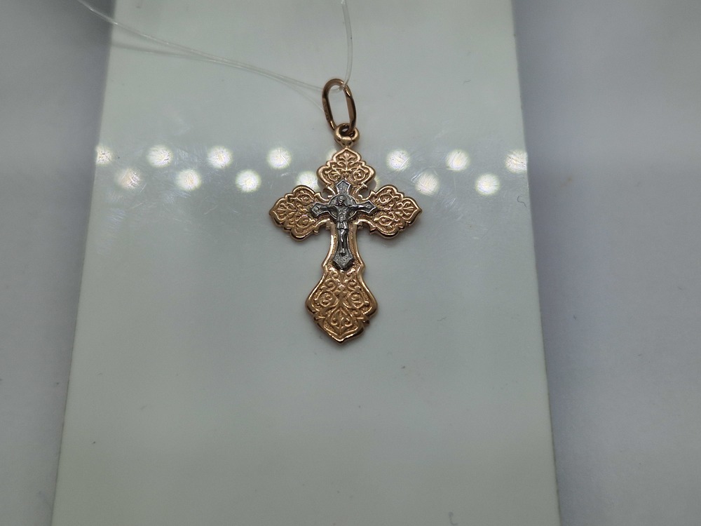 ПОДВЕСКА КРЕСТ без камня (Au 585)