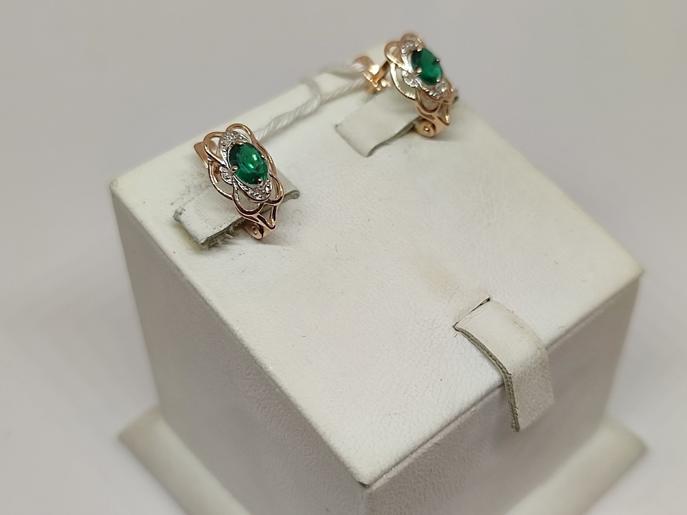 СЕРЬГИ С КАМНЯМИ (Au 585)