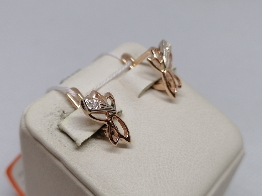 СЕРЬГИ С КАМНЕМ (Au 585)