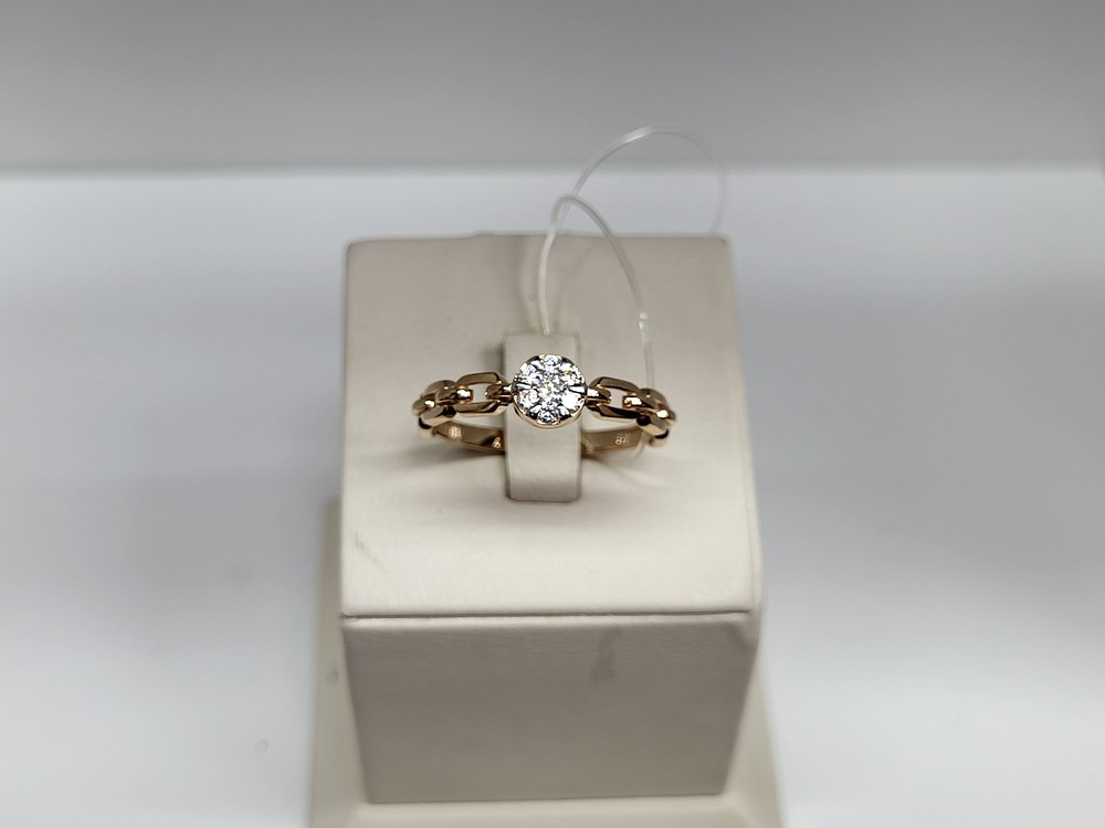 КОЛЬЦО С КАМНЯМИ (Au 585)