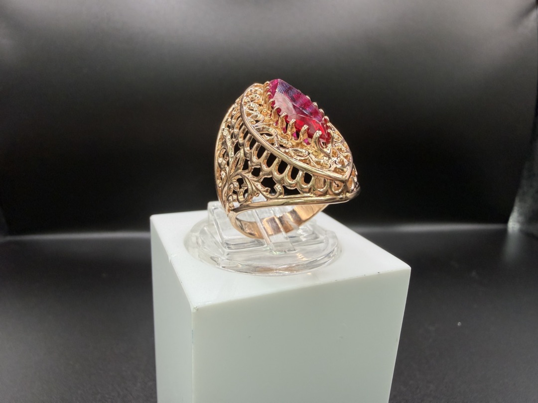 КОЛКМ585 КОЛЬЦО С КАМНЕМ (Au 585)