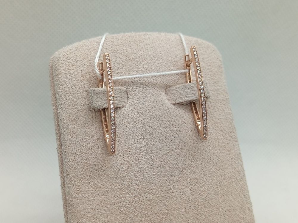 СКМИ585 СЕРЬГИ С КАМНЯМИ (Au 585)