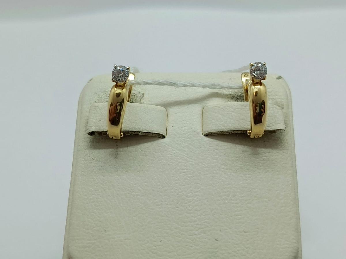 СЕРЬГИ С КАМНЕМ (Au 585)