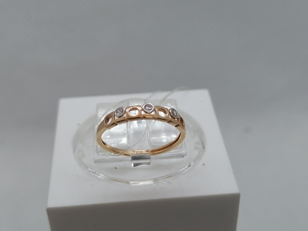 КОЛЬЦО С КАМНЯМИ (Au 585)