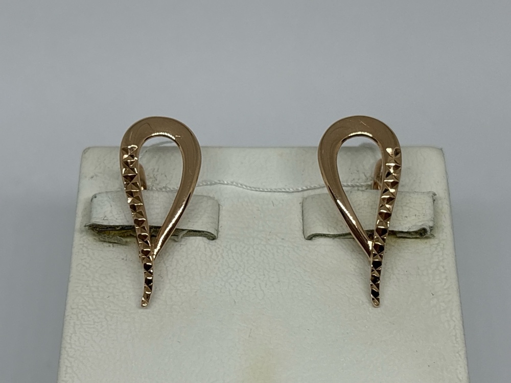 СБКМ585 СЕРЬГИ БЕЗ КАМНЯ (Au 585)