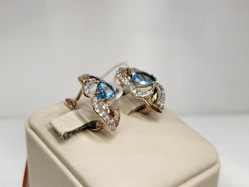 СЕРЬГИ С КАМНЯМИ (Au 585)