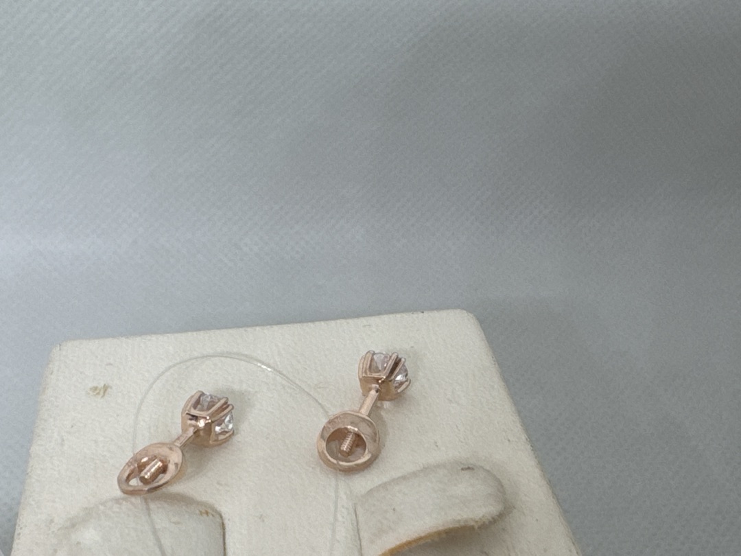 СЕРЬГИ ПУСЕТЫ с камнем (Au 585)