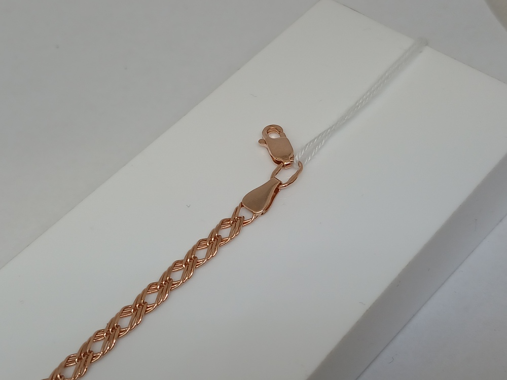 БРАСЛЕТ ПОЛНОВЕСНЫЙ Ромб тройной Au 585