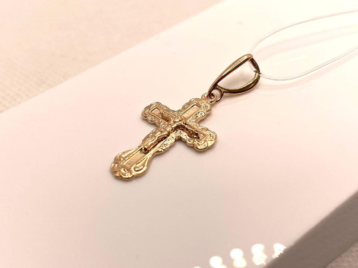 ПОДВЕСКА КРЕСТ без камня (Au 585)