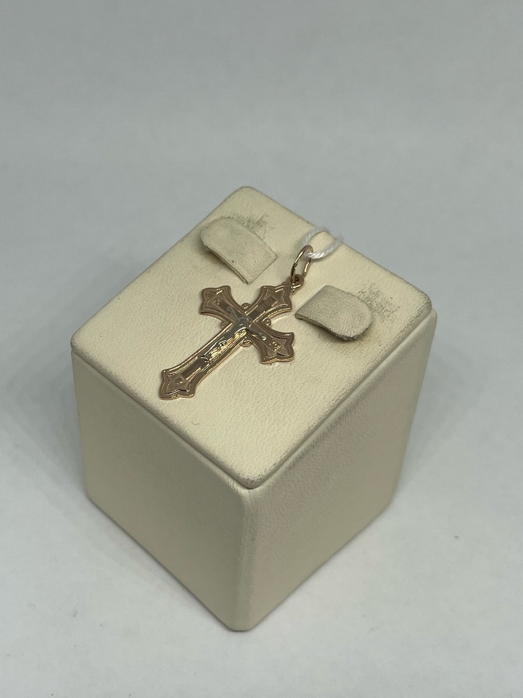 ПОДВЕСКА КРЕСТ БЕЗ КАМНЯ (Au 585)