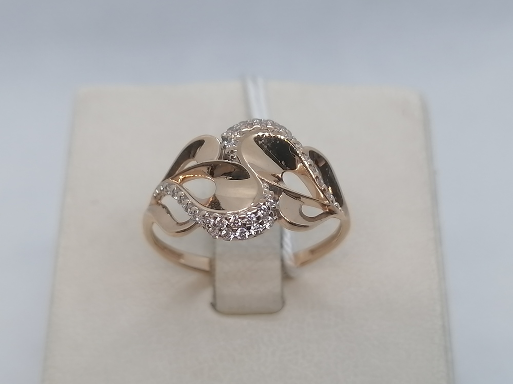 КОЛЬЦО С КАМНЯМИ (Au 585)