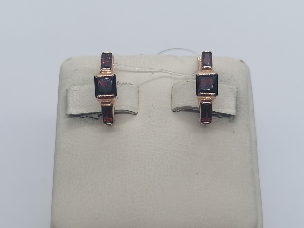023192-1350 СЕРЬГИ ГРАНАТ (Au 585)
