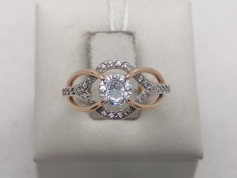 КОЛЬЦО С КАМНЯМИ (Au 585)