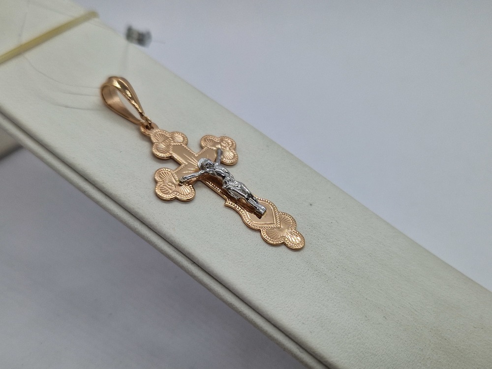 ПОДВЕСКА КРЕСТ без камня (Au 585)