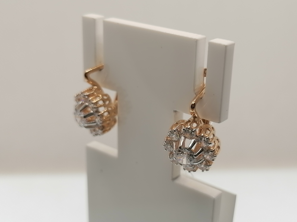 029795 СЕРЬГИ С КАМНЯМИ (Au 585)