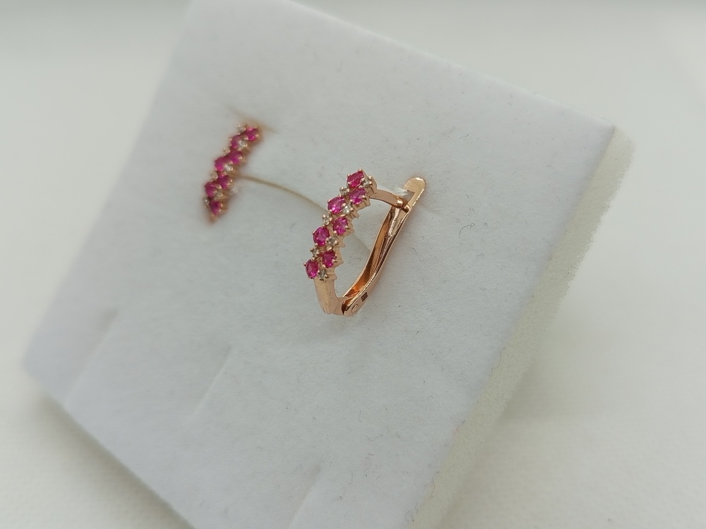 СКМИ585 СЕРЬГИ С КАМНЯМИ (Au 585)