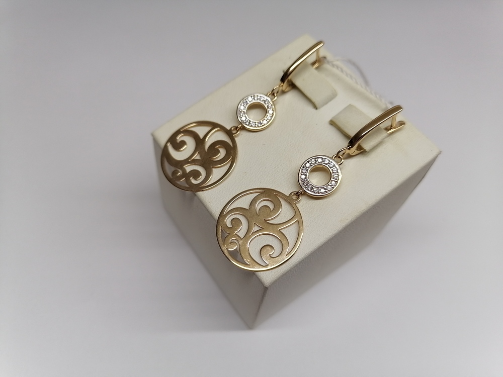 СЕРЬГИ С КАМНЯМИ (Au 585)