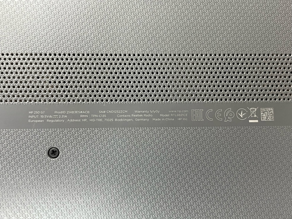 Ноутбук HP 250 G7; Core i3-1005G1, Intel UHD Graphics G1, 8 Гб, 120 Гб, 1 Tb