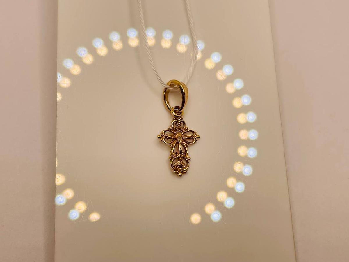 ПОДКБК585 ПОДВЕСКА КРЕСТ БЕЗ КАМНЯ (Au 585)