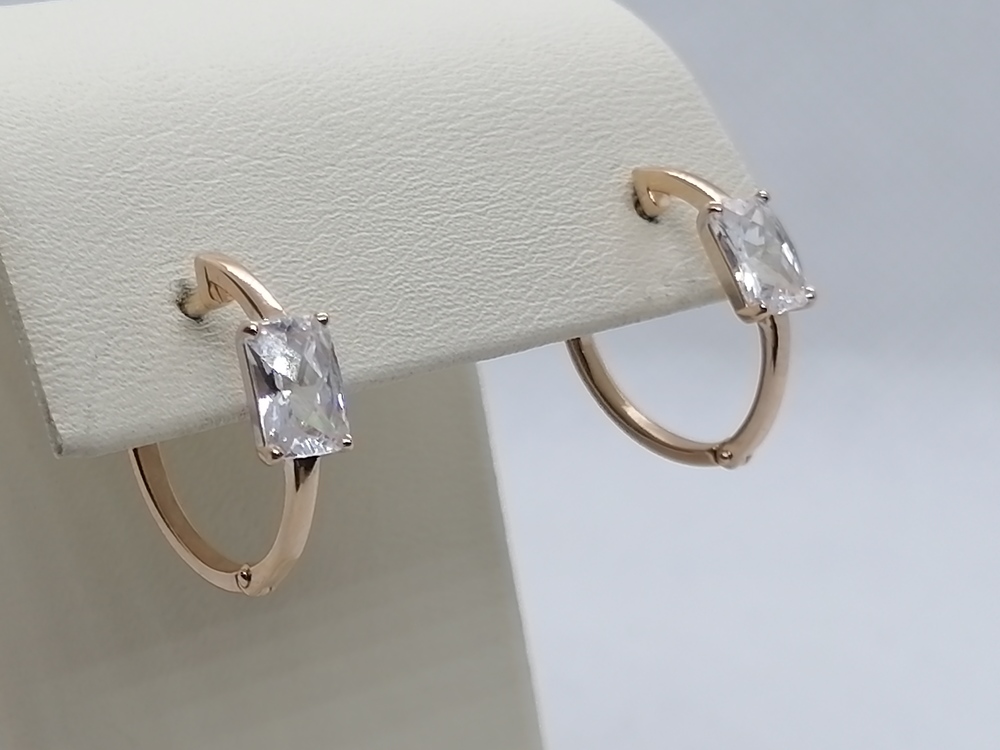 СЕРЬГИ С КАМНЕМ (Au 585)