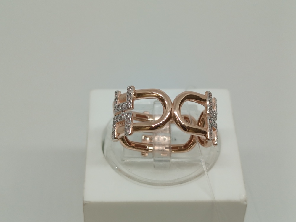 КОЛЬЦО С КАМНЯМИ (Au 585)