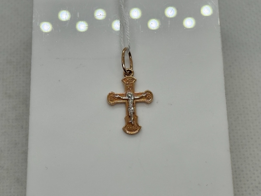 ПОДВЕСКА КРЕСТ БЕЗ КАМНЯ (Au 585)