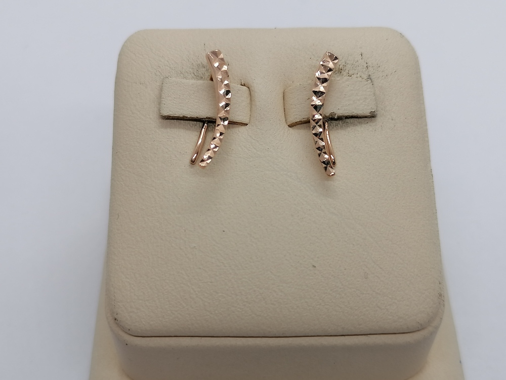 029138 СЕРЬГИ БЕЗ КАМНЯ (Au 585)