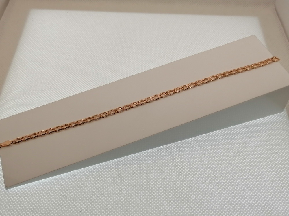 БРАСЛЕТ ПОЛНОВЕСНЫЙ Ромб двойной (Au 585)