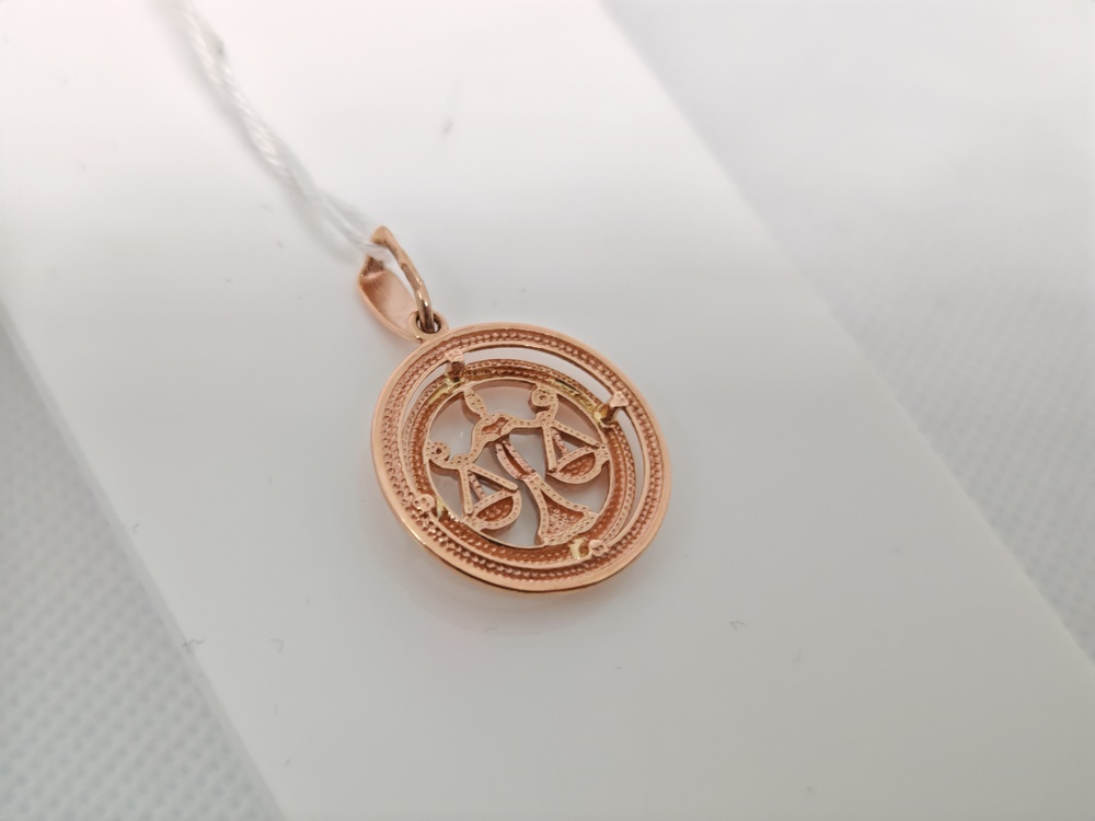 ПОДВЕСКА ЗНАК ЗОДИАКА ВЕСЫ Au 585