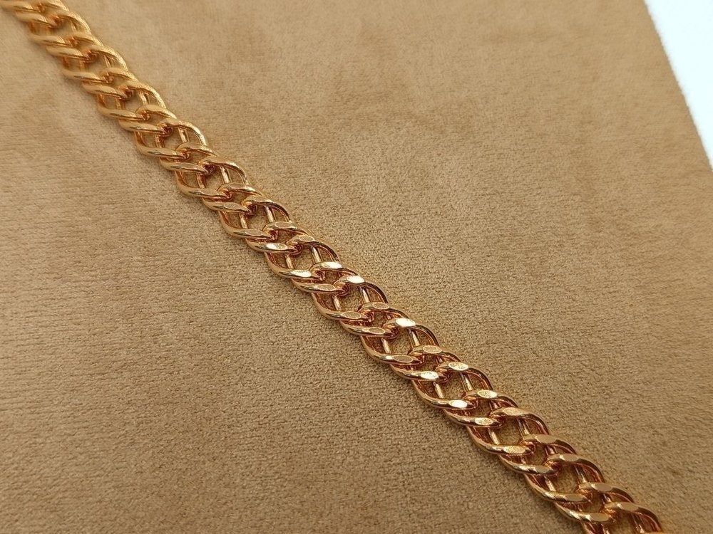 БРАСЛЕТ ПУСТОТЕЛЫЙ Ромб двойной (Au 585)