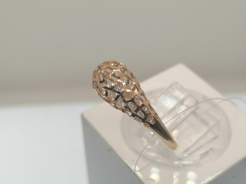 КОЛЬЦО С КАМНЯМИ (Au 585)