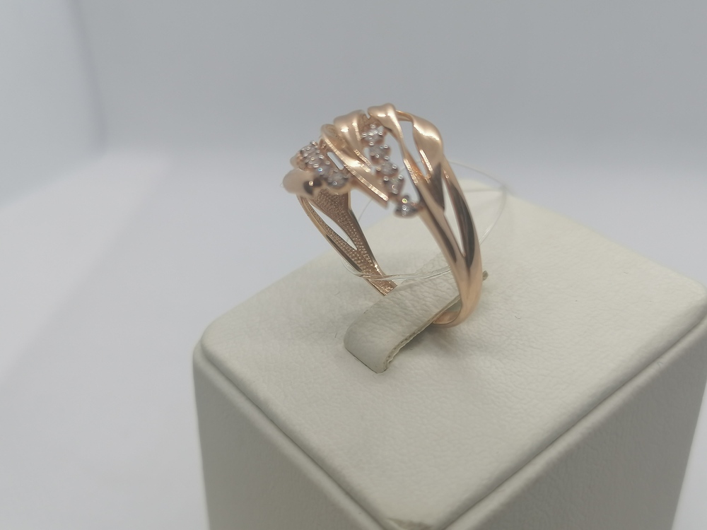 КОЛЬЦО С КАМНЯМИ (Au 585)