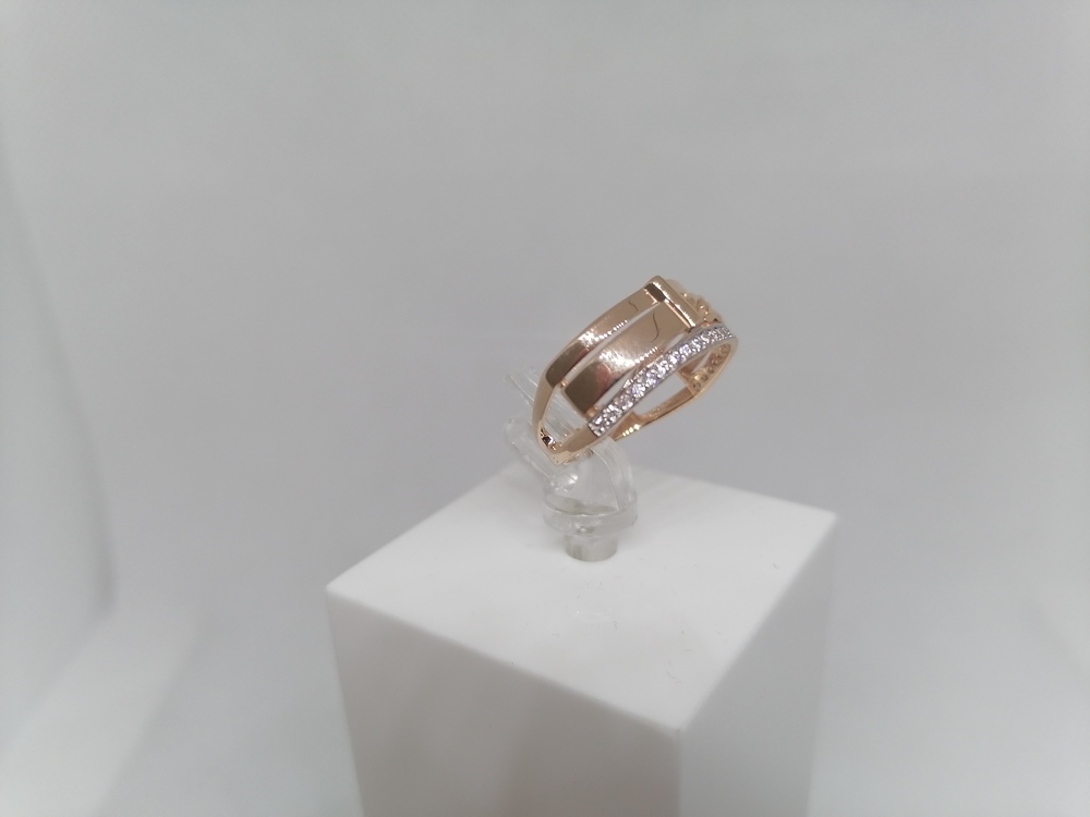 КОЛЬЦО С КАМНЯМИ (Au 585)