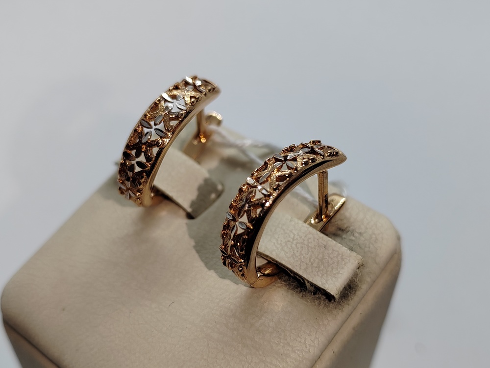 СЕРЬГИ БЕЗ КАМНЯ (Au 585)