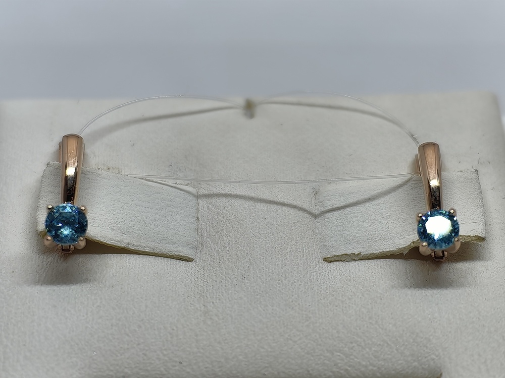 СЕРЬГИ С КАМНЕМ (Au 585)