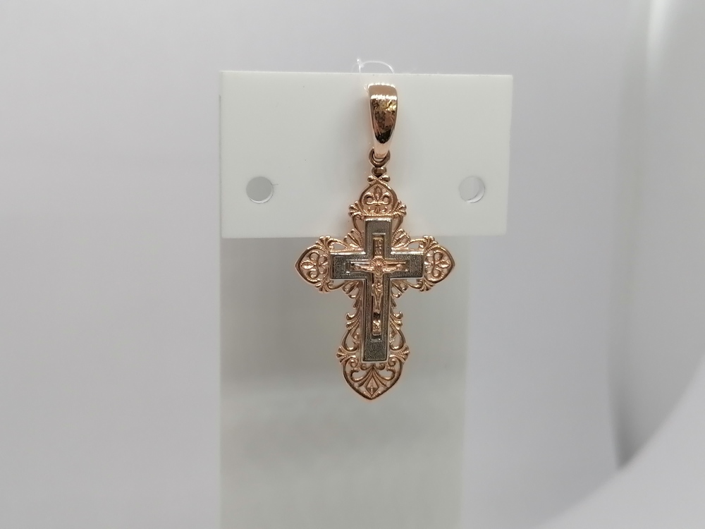 ПОДВЕСКА КРЕСТ без камня (Au 585)