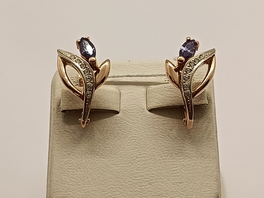 СЕРЬГИ С КАМНЯМИ (Au 585)