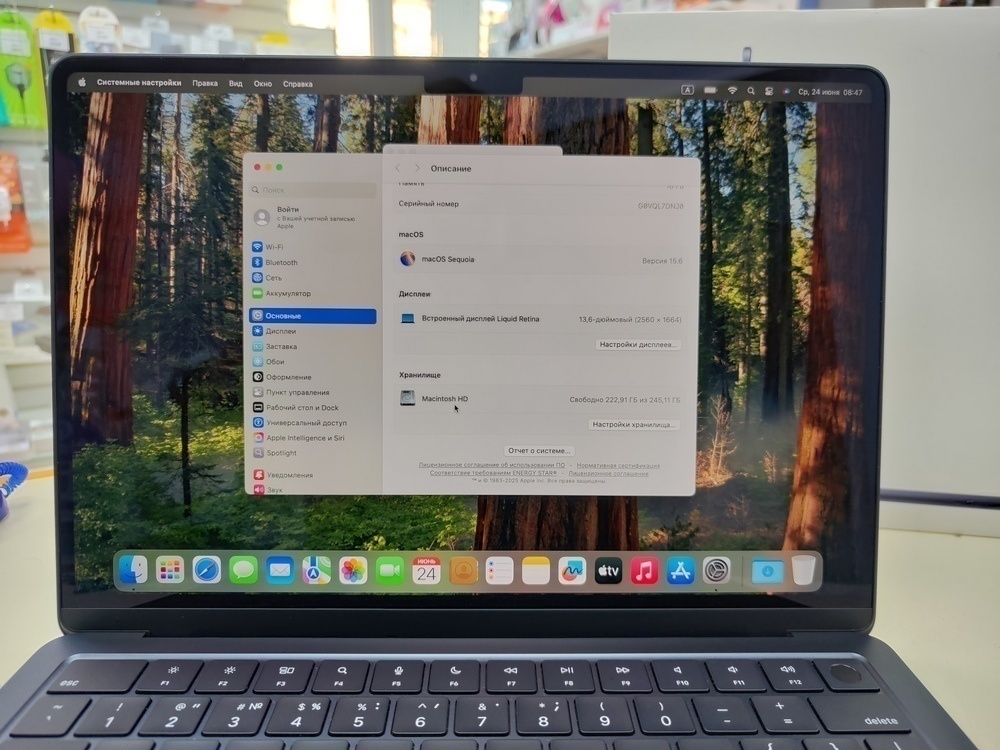Ноутбук Apple MacBookAir 13 дюймов M2 A2681 (2022)