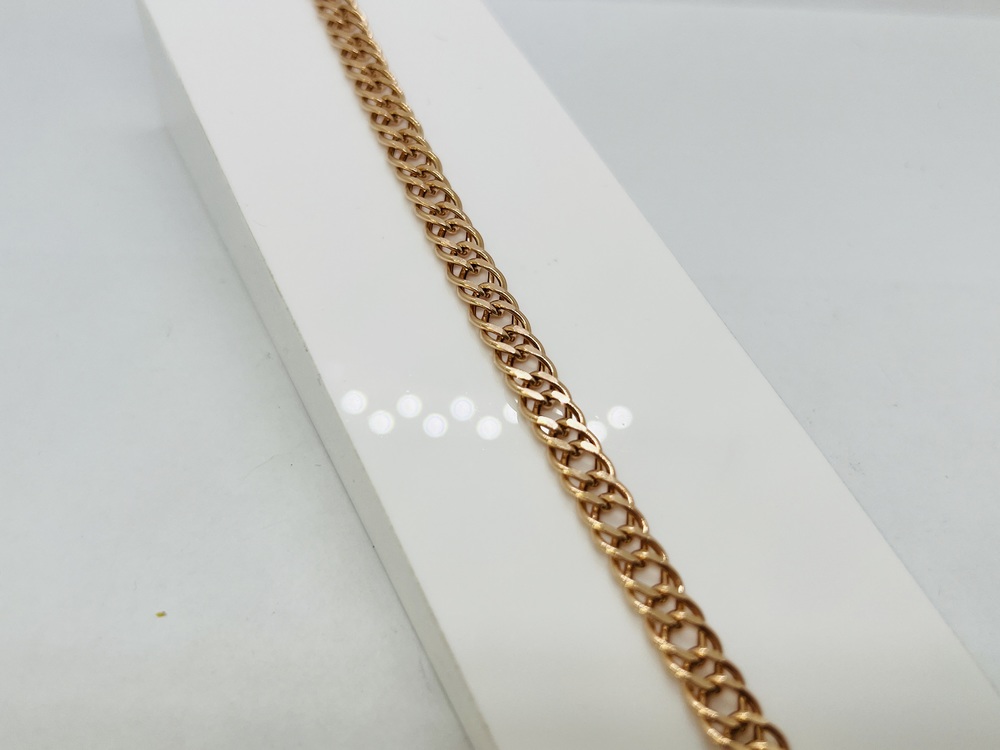 БРАСЛЕТ ПУСТОТЕЛЫЙ Ромб двойной (Au 585)