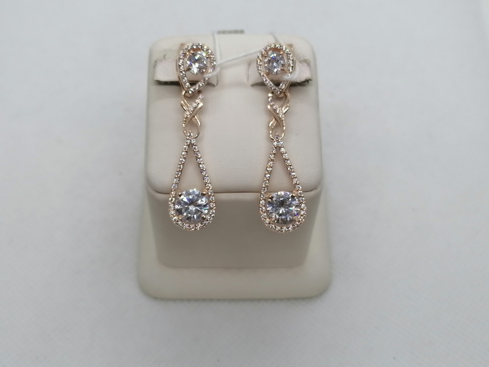 СЕРЬГИ С КАМНЯМИ (Au 585)