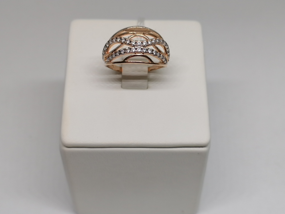 КОЛЬЦО С КАМНЯМИ (Au 585)