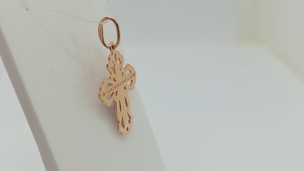 ПОДВЕСКА КРЕСТ с камнями (Au 585)