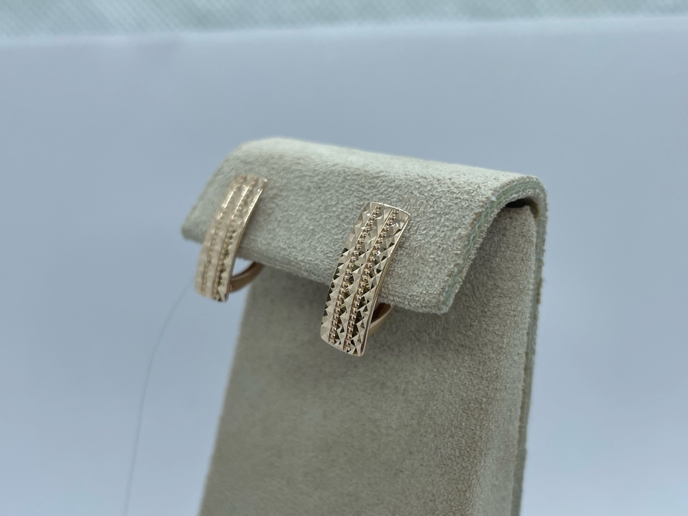 СЕРЬГИ БЕЗ КАМНЯ (Au 585)