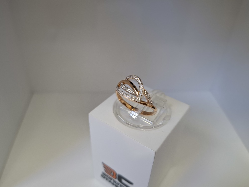 КОЛЬЦО С КАМНЯМИ (Au 585)