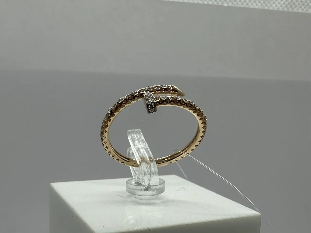 КОЛЬЦО С КАМНЯМИ (Au 585)