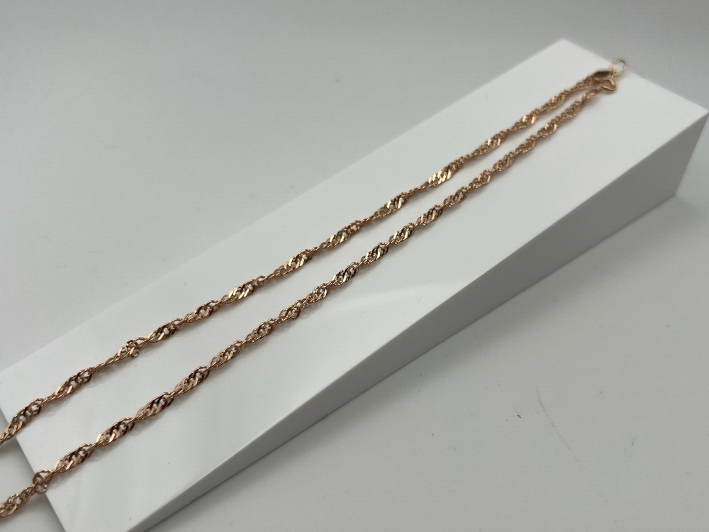 ЦЕПЬ ПУСТОТЕЛАЯ Сингапур (Au 585)