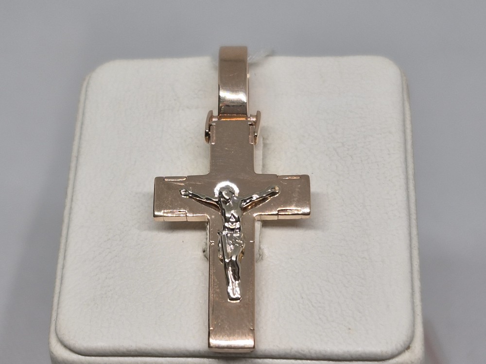 ПОДКБК585 ПОДВЕСКА КРЕСТ БЕЗ КАМНЯ (Au 585)