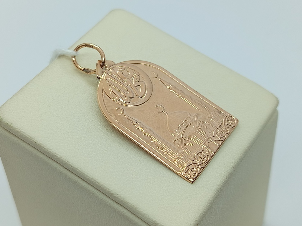 ПОДМБК585 ПОДВЕСКА МЕЧЕТЬ БЕЗ КАМНЯ (Au 585)