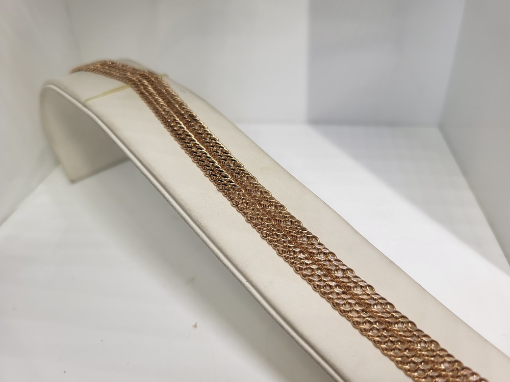 ЦЕПЬ ПУСТОТЕЛАЯ Ромб тройной (Au 585)