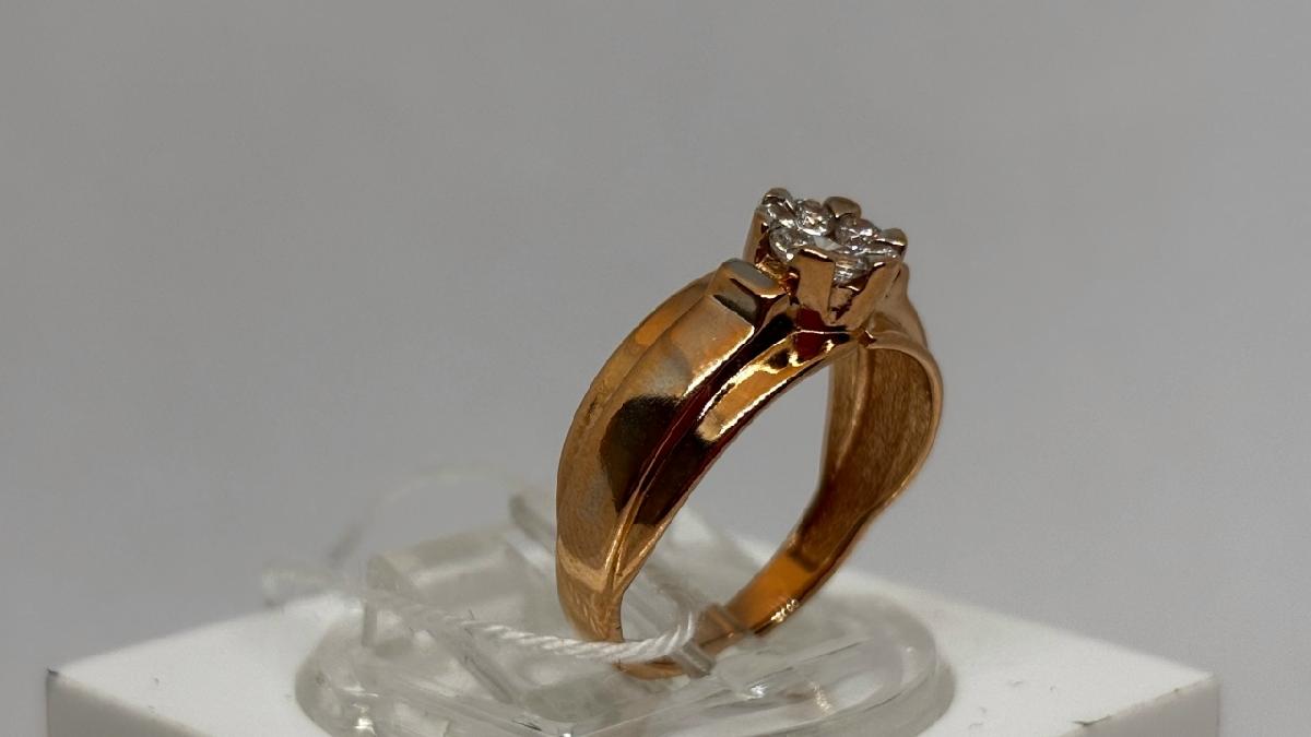 КОЛКМИ585 КОЛЬЦО С КАМНЯМИ (Au 585)